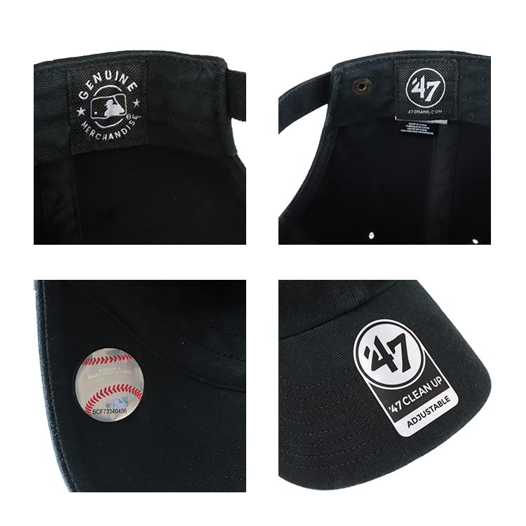 '47 Brand 47 Caps Cleanup Low Cap MLB Major League Hatt Forty Seven Chicago White Sox CHICAGO WHITE SOX Svart One Size