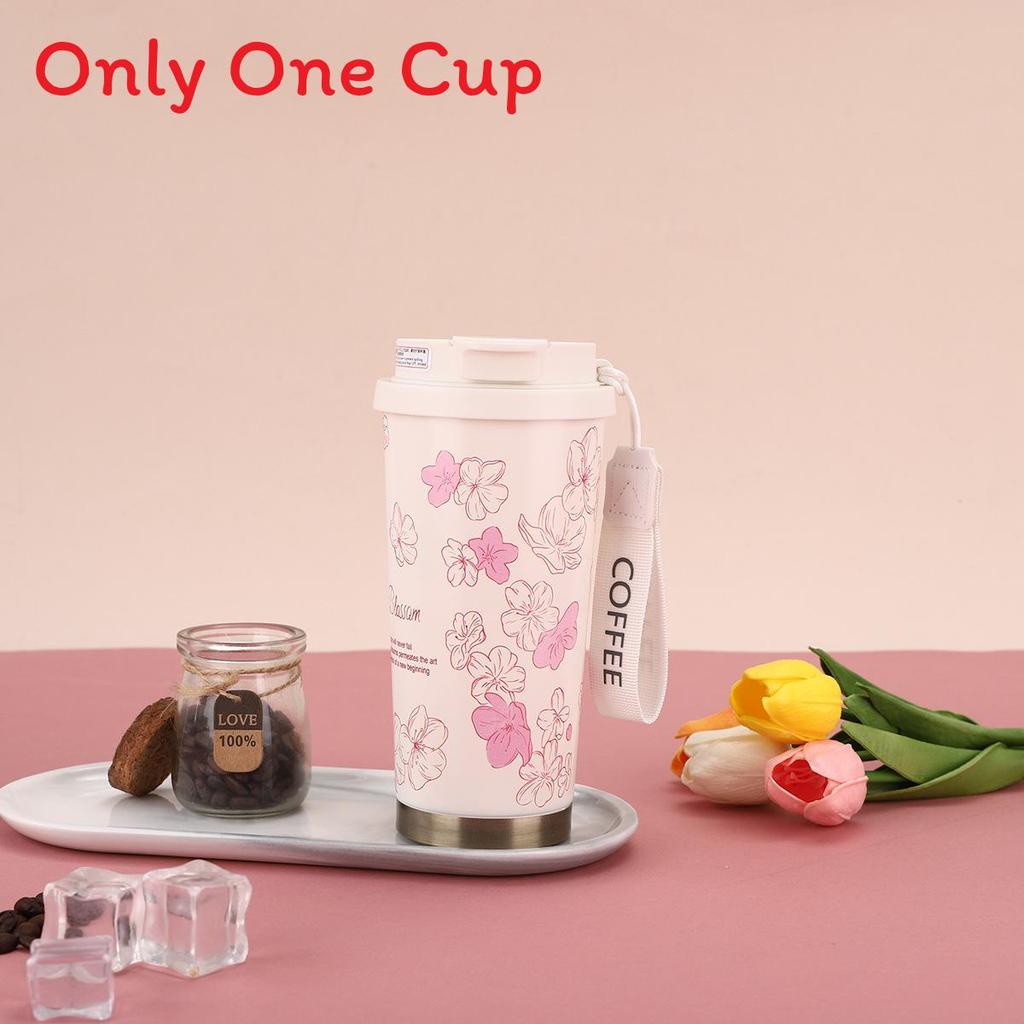 Lilium Summer Collection Insulated Coffee Mug With Large Capacity For Travel And Office Use