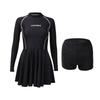 Swimsuit Women's 1011 Long Sleeve Sunscreen Skirt Swimsuit Women's Meat Cover Large Size Fat Mm Women's Hot Spring Swimsuit