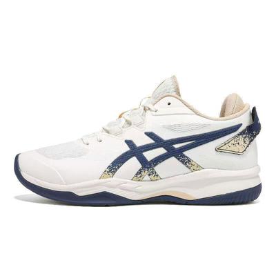 Asics GEL FASTBLAZE Cushioning And Abrasion Resistant Coverage Low Top Basketball Shoes Men's Beige Blue Sneakers 1063A109-100