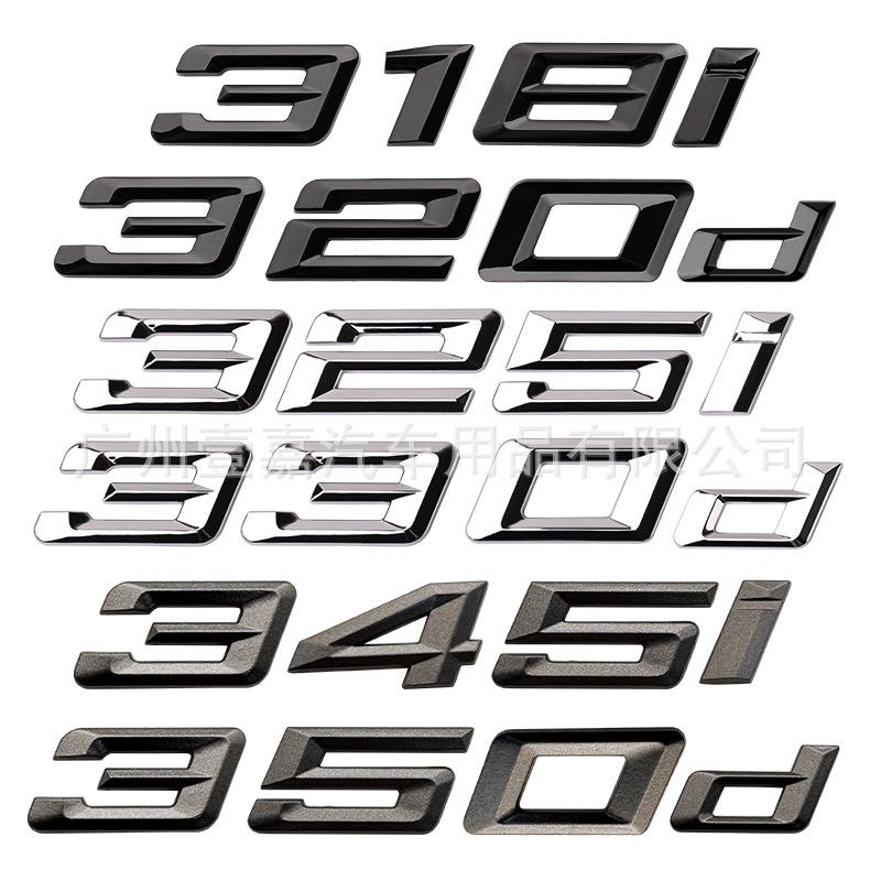 BMW 3er 330Li 335i Kofferraumemblem, 328d 330d Heckauspuff Buchstabenaufkleber