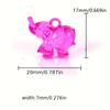 50 pieces of elephant charm acrylic crystal imitation pendant, used for DIY jewelry making and handicraft accessories