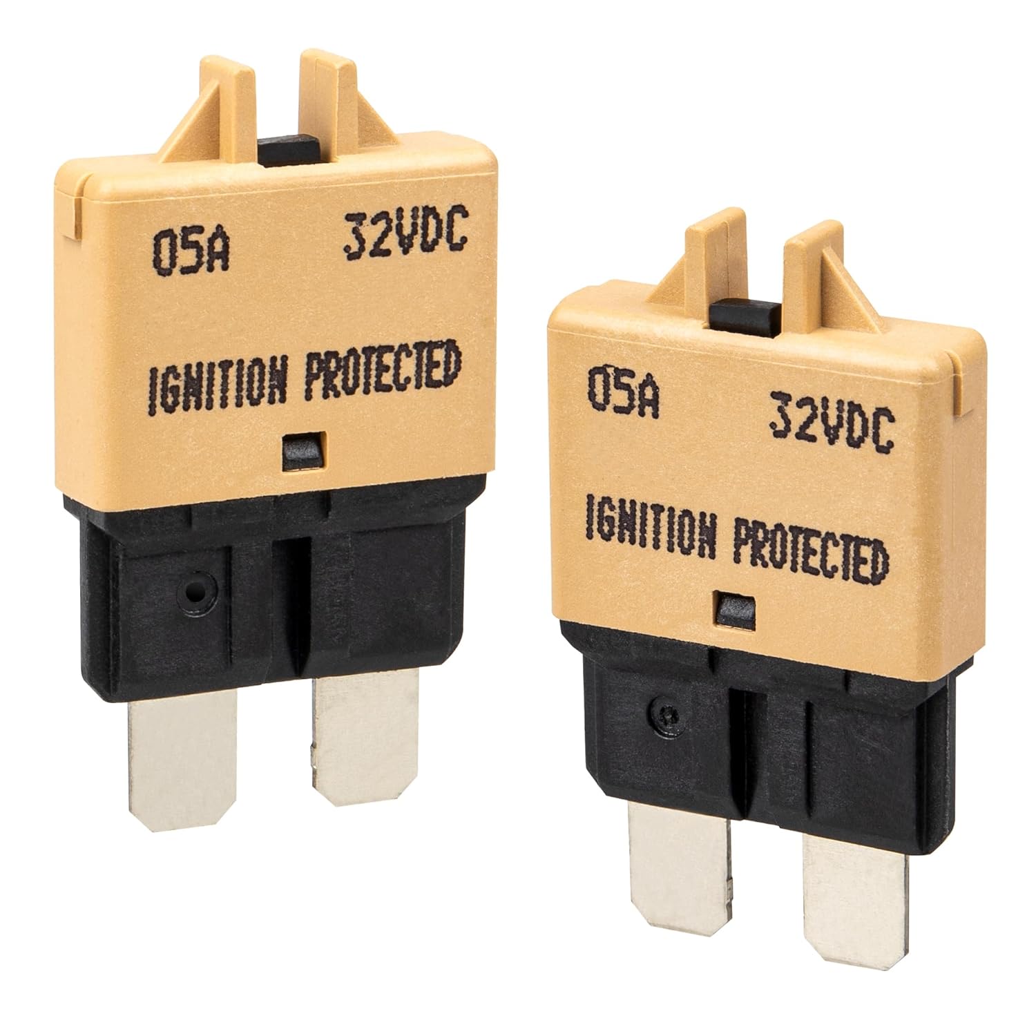 NuIth Manual Reset Mini Fuse Circuit Breakers 5A-30A, E39 Low Profile ATO/ATC Circuit Breaker Blade Fuse 12V-32V DC Resettable Standard Fuses for Car 2PCS-5A