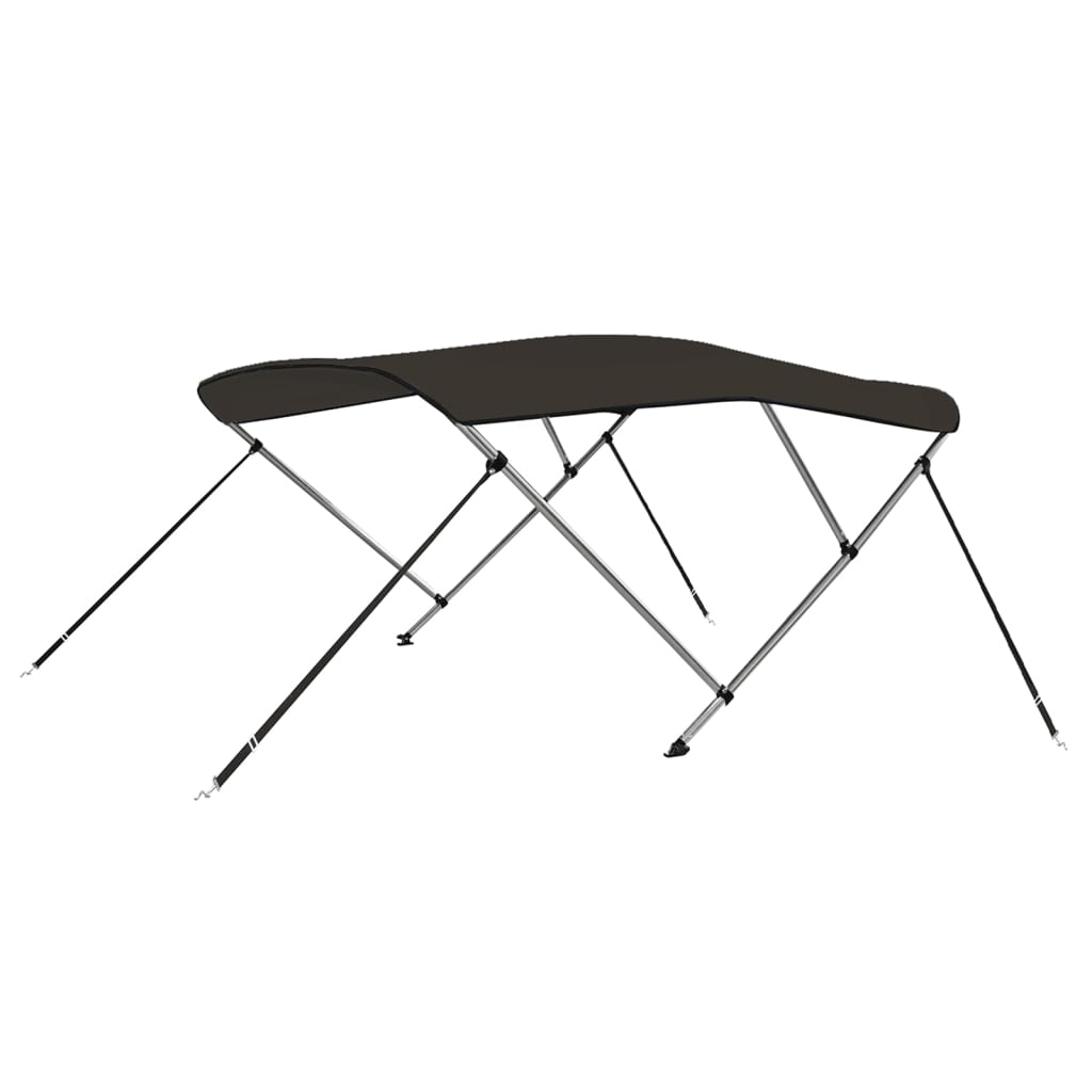 3 Bow Bimini Top Black 183x140x137 cm