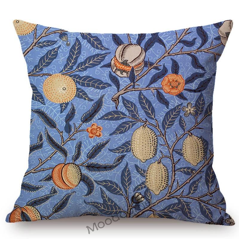William Morris Floral Green Plant Flower Harmony Home Art Decorative Throw Pillow Case Sofa Cotton Linen Cushion Cover Case