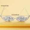 Rhinestones Eyeglasses Frame Crystal Geometric Face Decorative Frame Face Jewelry No Lens Sunglasses Frame Party Eyewears