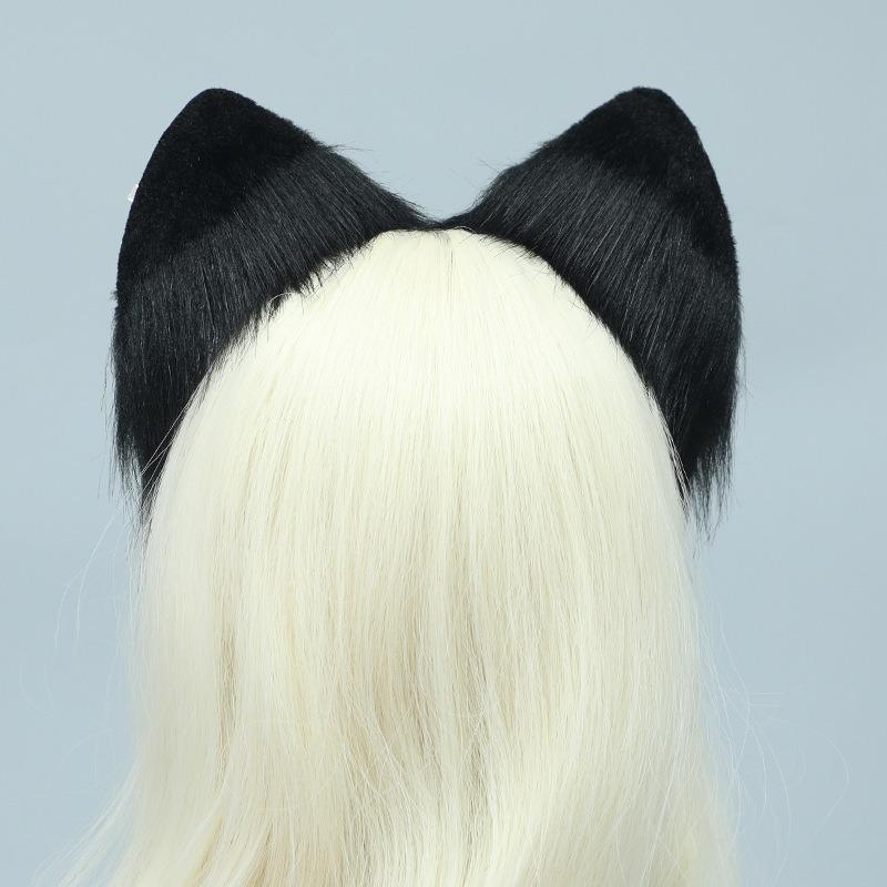 Comic Exhibition Handmade Plush Headgear Cute Girl Accessories Game Cos Props Yk Asian Wind Simulation Beast Ear Headband