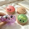 Mini Squishy Dumpling Sensory Fidget Toy Realistic Colored Glitter Steamer Bun Decompression Ball Small Squeezable Stress Relief