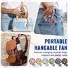 Polyester Handheld Folding Fan Summer Mini Folding Fan Portable Round Foldable Fan  Men Women