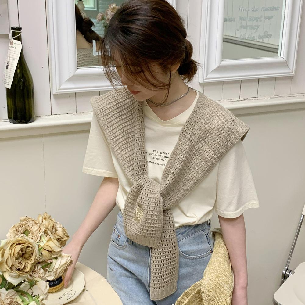 New Shoulder Scarf Shawl Women'S Fake Collar Shoulder Protection Scarf Air-Conditioned Room Camisole Decoration Paired With Neck Protection Knot