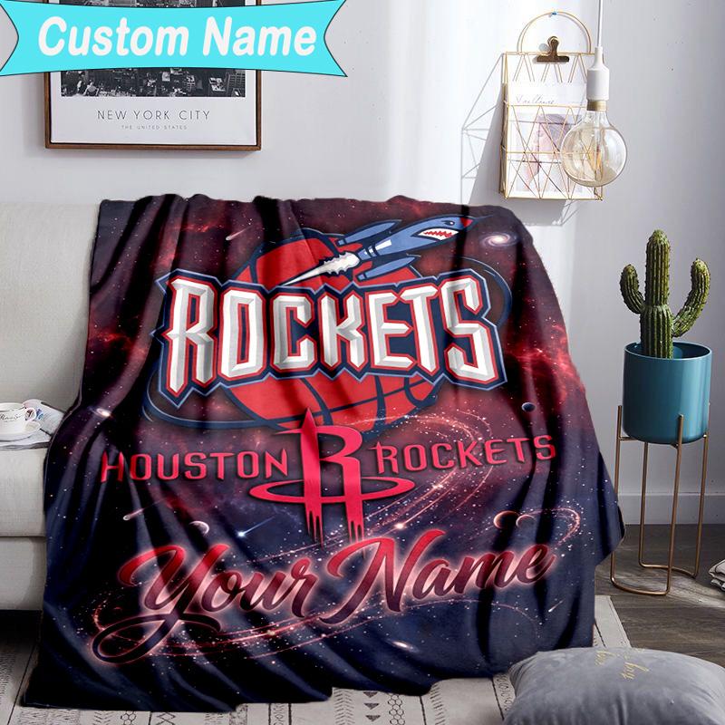 Custom Name Blanket Rockets Team Art Blanket Bedding Blanket for Travel, Camping, Living Rooms, Offices, Sofas, Fan Christmas gift