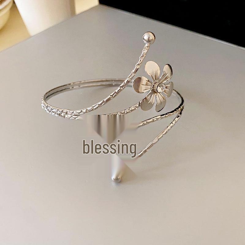 Trendy European & American Exaggerated Metal Hollow Armlet: Niche High-End Women's Jewelry