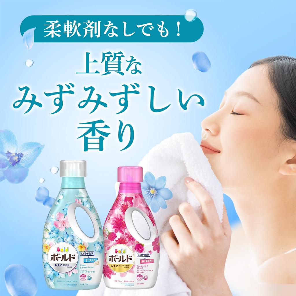 Bold Gel Liquid Laundry Fresh Flower [Large Capacity] Detergent, Soap, Refill, 1,980g