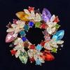 1 Pcs New Fashion Women Imitation Pearl Butterfly Brooch Rhinestone Wreath Leaf Brooch Pins Trend Elegant Party Wedding Jewely