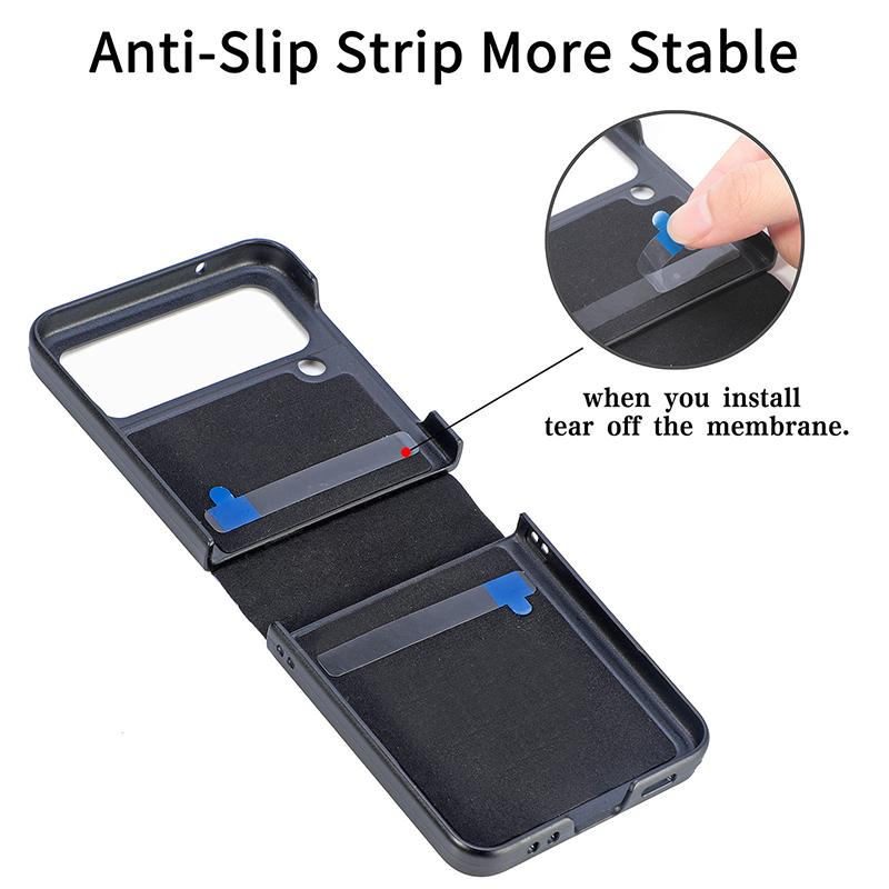 Pro Sumsung Z Flip3 Case Luxusní Splicing Leather Texture Kryt na telefon Samsung Galaxy Z Flip3 Flip3 5g nárazuvzdorný nárazník Coque