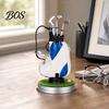 Men Office Decoration Golf Pen Holder Set, Mini Bag Desk Organizer with 3 Putter Club Pens, Novelty Decor for Men, Business Gift