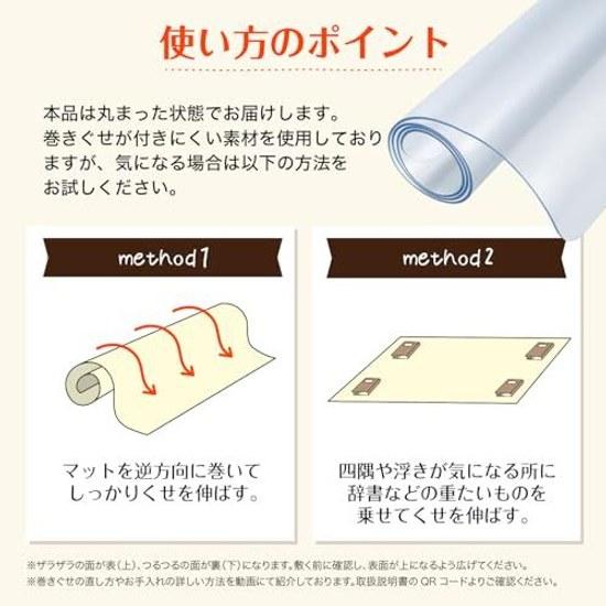 Floor Heating Compatible Kitchen Mat Transparent Washable 18045cm Stylish Latuna King Jim Long Thickness 1.5mm (size 180 45cm)