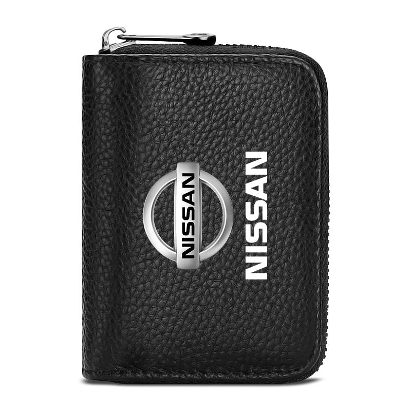 1Pcs Leather Car Driver's License ID Card Bank Card Wallet Car Styling For Nissan Nismo Tiida Teana ALTIMA SYLPHY MURANO KICKS QASHQAI