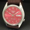 JAPAN VINTAGE SEIKO 5 AUTOMATIC 7S26A MENS RED COLOR DIAL WATCH a707799-1