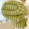 Ultra Soft Faux Rabbit Fur Throw Blanket Warm Plush Striped Blankets Conditioning Quilt Multi Functional Sofa Cover Blanket