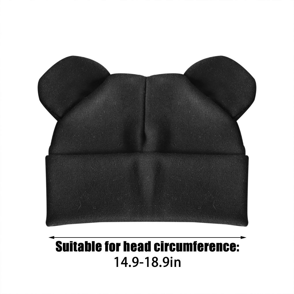 Baby Cap Cotton Unisex Baby Hat Elastic Black Ear Newborn Cap Head Scarf for Spring Autumn