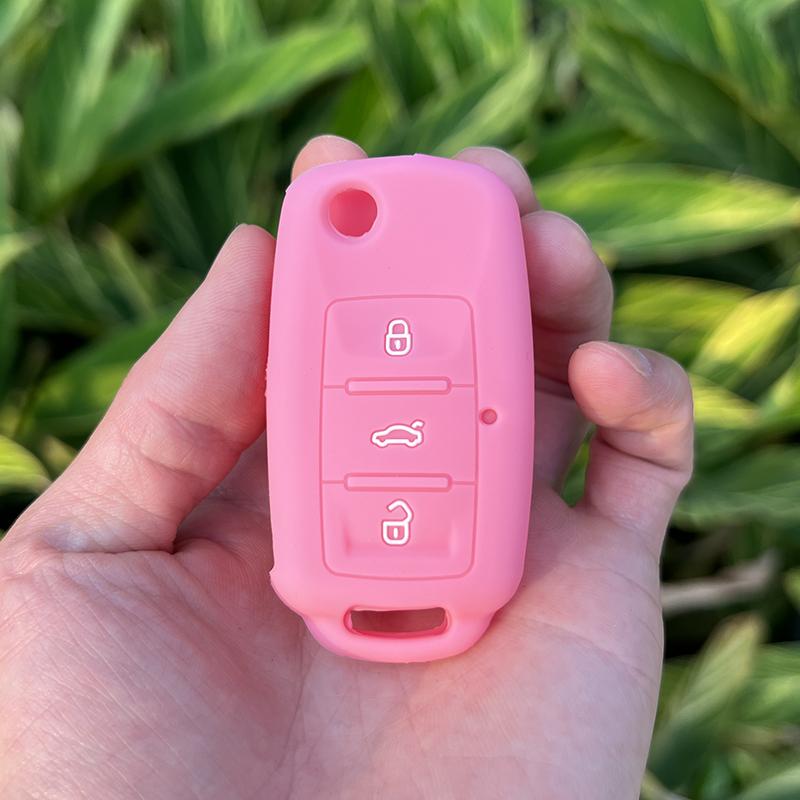 Silicone Car Key Cover Case for VW Volkswagen polo passat b5 Tiguan Golf T4 for Seat Leon Altea Ateca For Skoda Octavia Superb