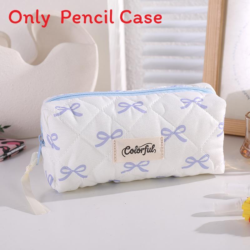 Girls Cosmetic Bag With Simple Butterfly Knot Style Made Of Durable Polyester