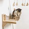 Umora Wooden Cat Tower with Suspension Cat Play Stress Easy Assembly Bridge, Bed, Area, Hammock, Relief, Exercise, (140cm)