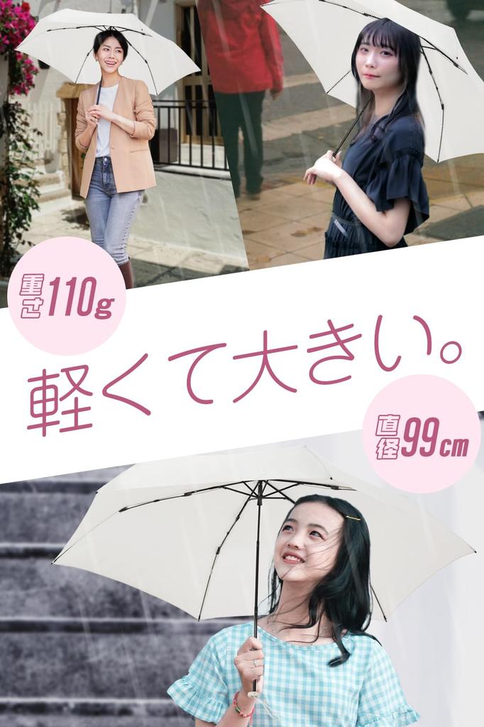 Folding umbrella 110g x Diameter 99cm x Compact to perfect Folding umbrella Umbrella Highly water repellent Safety reflective tip Unisex comfox