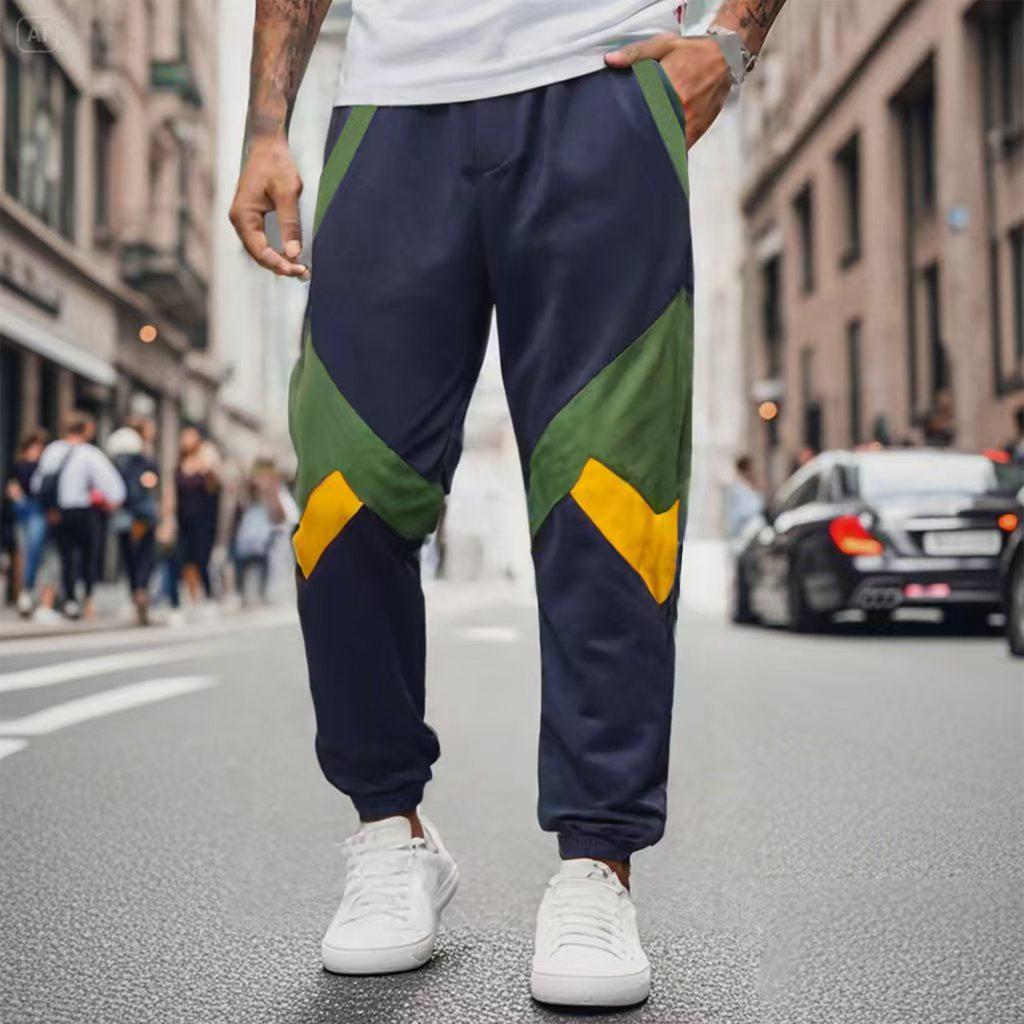 Men's Cotton And Linen Color Casual Trousers Long Pants