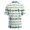 Men's Polo Shirt Short Sleeve Relaxed Fit Casual Top with Hawaiian Style Print and Lightweight Fabric for Daily Wear