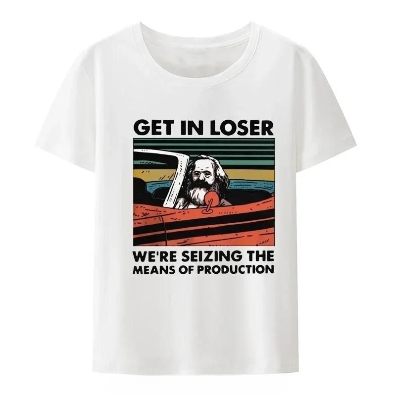 Karl Marx Entra Perdente Stiamo Sequestrando i Mezzi di Produzione Maglietta Uomo Abbigliamento Comunismo Socialismo T-shirt Ropa Hombre Camisetas