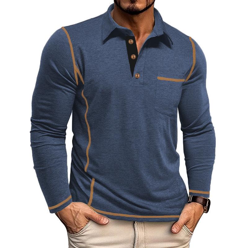 Autumn New Arrivals Men's Long-Sleeved Collared T-Shirt Men's Polo Shirt Top