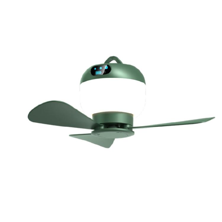 

USB Rechargeable Cordless Camping Fan Portable 6000mAh Tent Ceiling Fan with Light Hanging Fan for Outdoor Tent Canopy зелений