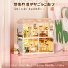 ROBOTIME Plastic DIY Miniature House Kit Dollhouse Miniature Food Toy Doll House with LED Lights Gift Craft Assembly "Super Creator" Pop Bubble Bathro