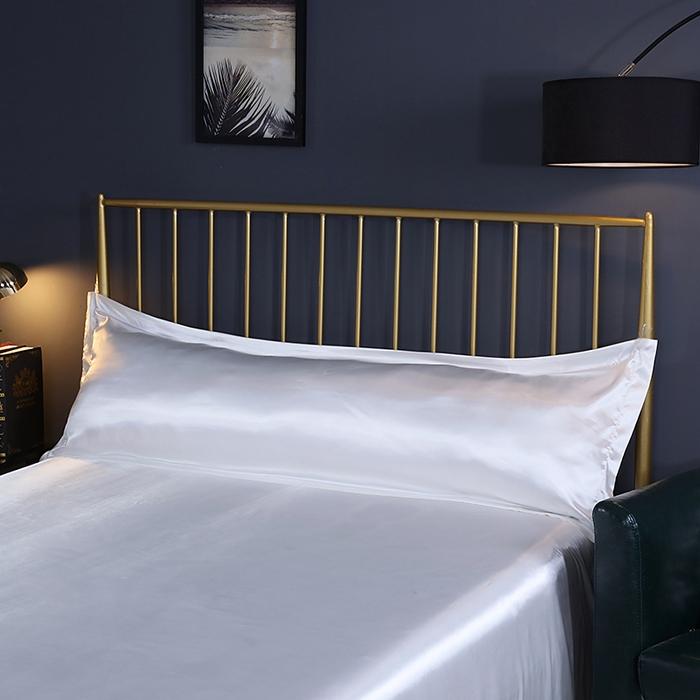 New Summer Washed Silk Long Pillowcase Double Pillowcase Couple 1.2 Meters 1.5m Long Ice Silk Pillowcase Without Sheets