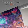 2pcs   2D FLAT PRINTING Curtains (Without Rod) NeonBirthdayVibes Chic Fashionable Curtains Polyester Curtains Versatile All for