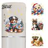 Versatile PVC Surface Stickers Christmas Cute Puppy Wall Stickers Waterproof Decals Peel And Stick Animal Removable Window Clings Art Decor for Home