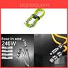 240w Fast Charging Fourinone Data Cable For Apple Huawei Ipad Tablets With Dualport Connectors