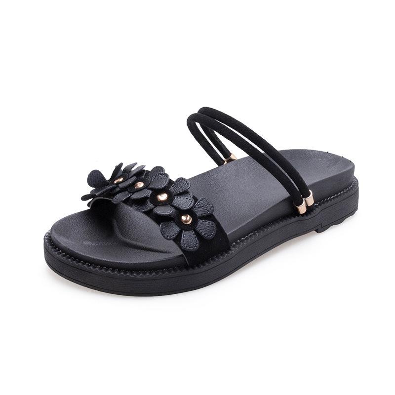 Blumen-Sandalen Damen Ins Tide Fairy Wind 2025 Sommer Neu Flach Mode Vielseitig Internet-Berühmtheiten Zwei Tragevarianten Römerschuhe