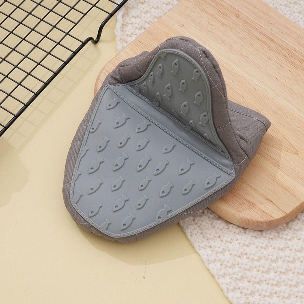 Fish Shaped Microwave Mitts Non-Slip Anti Scald Gloves Multi-purpose Hand Clip  Baking