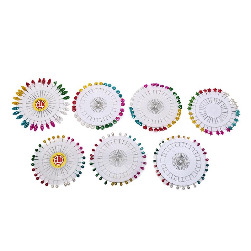 30Pcs/Set Colorful Heart Leaf Star Shawl Hijab Pins Abaya Scarf Brooches Jewelry
