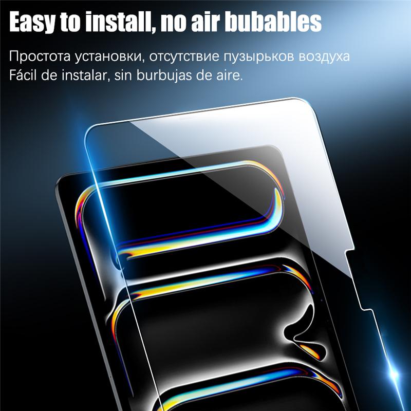 Tempered Glass Screen Protector for iPad Air 11 13 M4 M3 M2 Pro 11 13 M5 12.9 11th A16 10th 9th 8th 7th Air 5 4 3 10.2 10.5