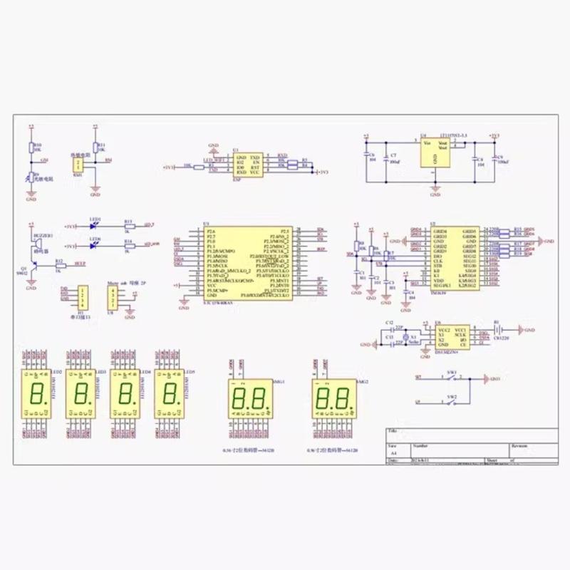 ESP8266 Networked 8 Digit Digital Tube Clock Set with Mobile Control & Auto Dimming Home 8 Digit LED Display Clock Set