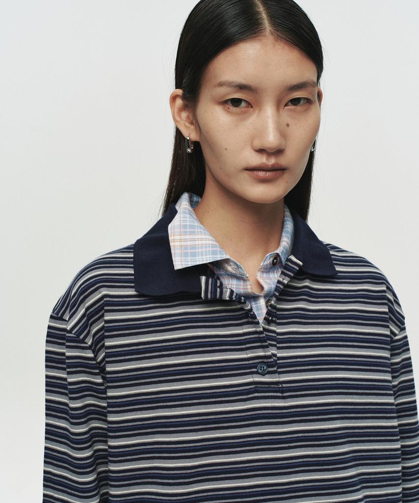 Hoite Het Oscar Stripe Polo (Navy)
