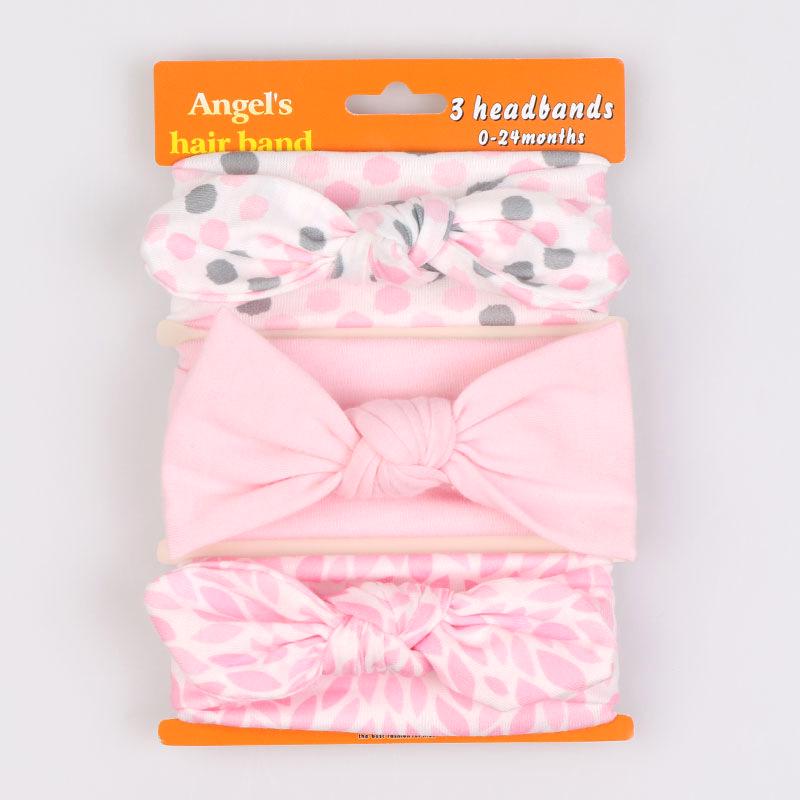 Children's Red Bow Headband Set: 3-Piece Elastic Baby Girl Hair Accessory