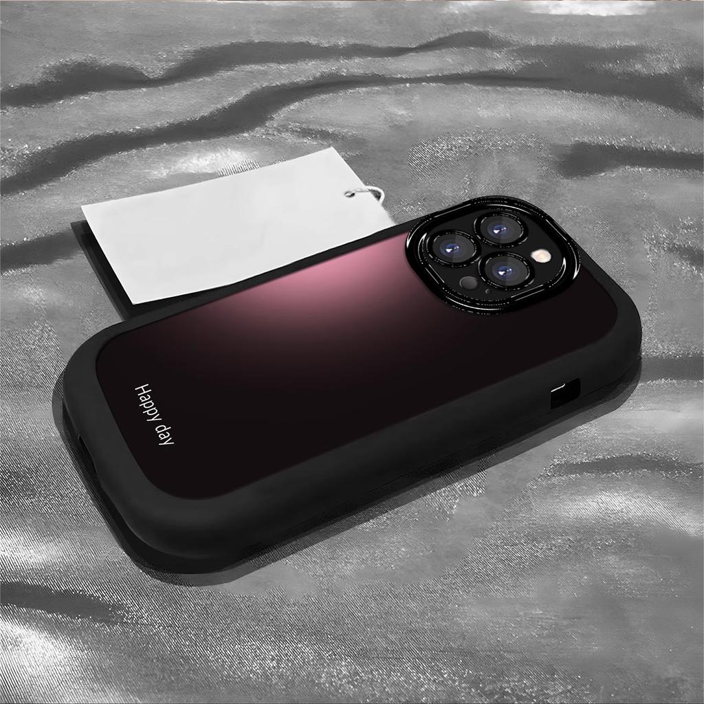 Applicable To Apple 16promax Mobile Phone Case Silicone Puff Shell 15pm High End Sense Gradient Painted IPhone14