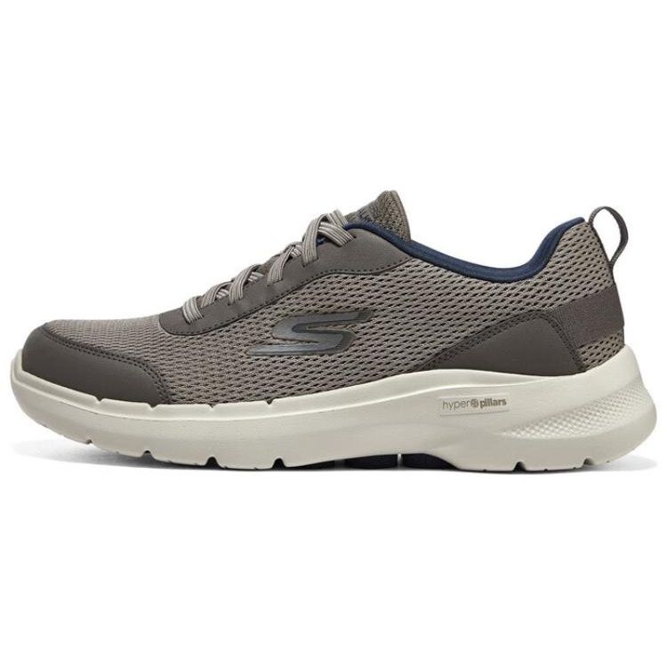 Skechers Go Walk 6 Comfortable Mesh Low Top Running Shoes Men sneakers Black 216625-TPNV 44.5