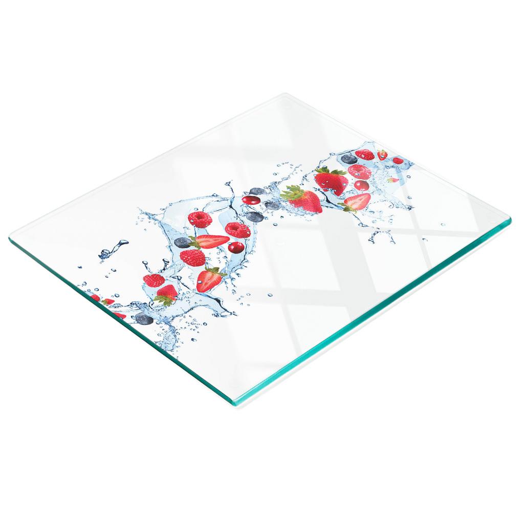 Decorative Kitchen Board Tempered Glass For Cutting Fruits Water 60X52 Cm