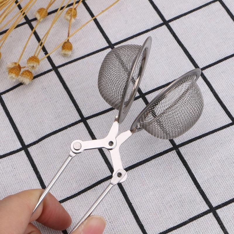 Mesh Strainer Ball Loose Leaf Tea Infuser Stainless Steel Secure Locking